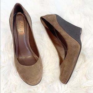 Kors Michael Kors Brown Suede Wedge ‘Heaven’ 7